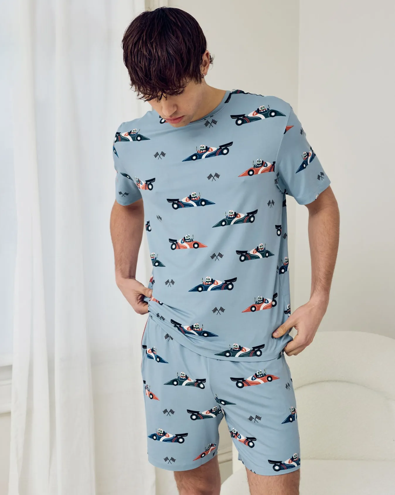 Racing Frogs Print Short Pyjama Set
