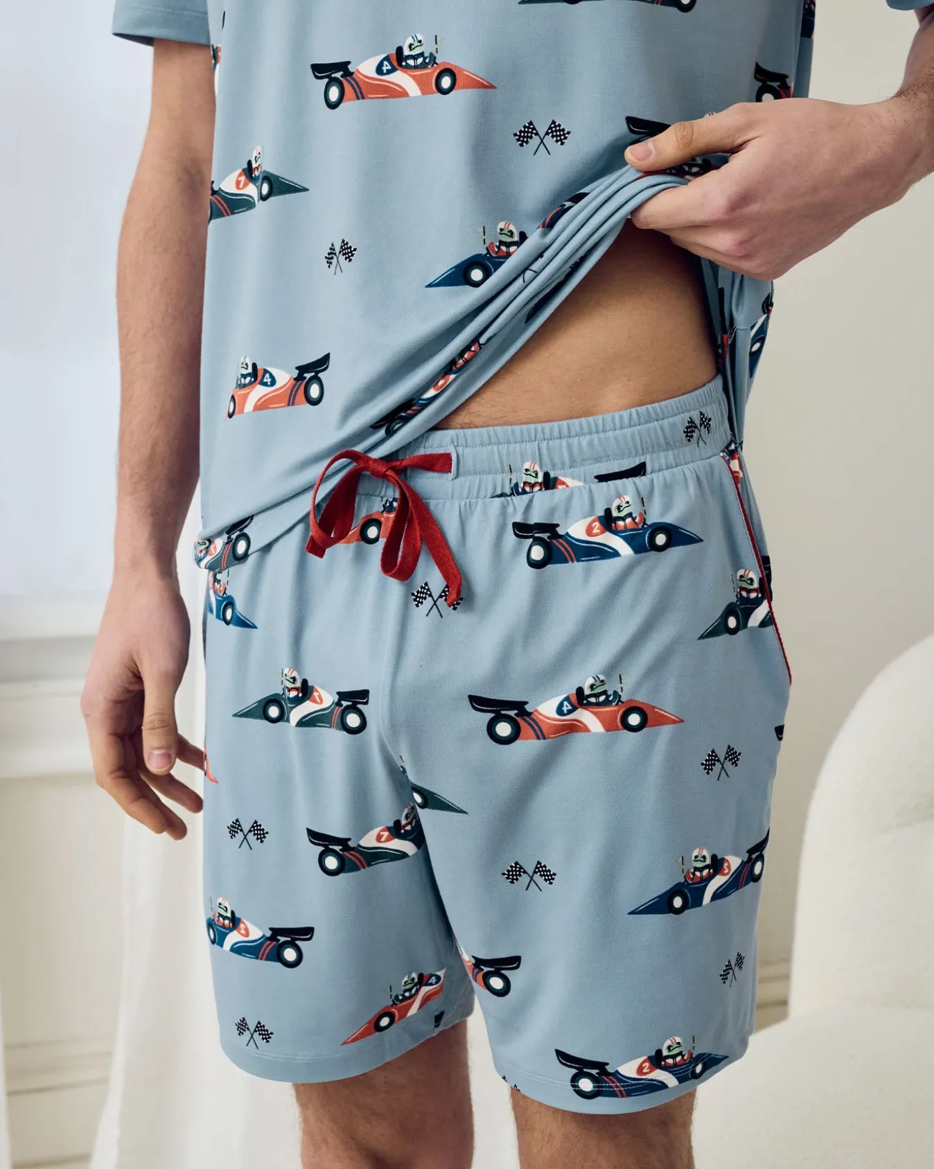 Racing Frogs Print Short Pyjama Set