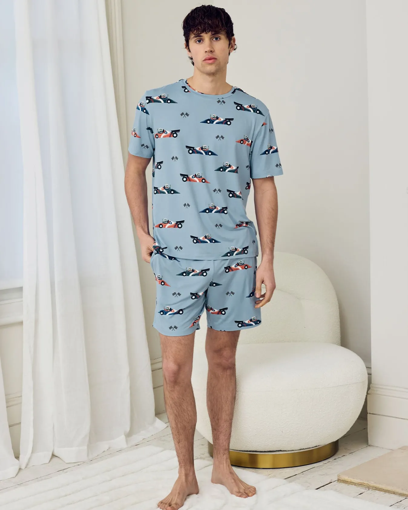 Racing Frogs Print Short Pyjama Set