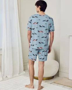 Racing Frogs Print Short Pyjama Set