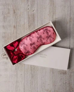 Satin Bow Print Sleep Mask & Scrunchie Gift Set