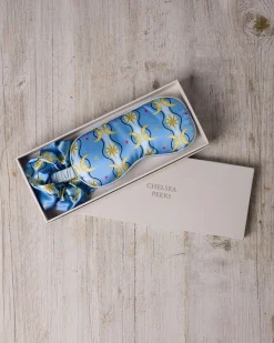 Satin Tiled Moon Print Sleep Mask & Scrunchie Gift Set