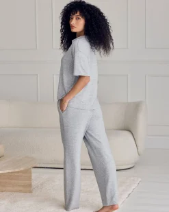 Slub-Knit Joggers - Grey
