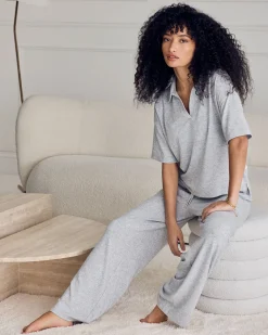 Slub-Knit Joggers - Grey