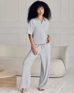 Slub-Knit Joggers - Grey