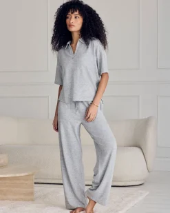 Slub-Knit Joggers - Grey