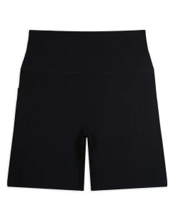 SoftSculpt Rib Cycling Shorts - Black