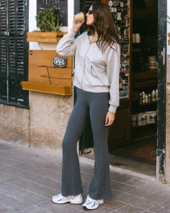 SoftSculpt Rib Flared Leggings - Charcoal