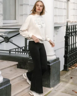 Soft + Stretch High-Rise Flared Leggings - Black