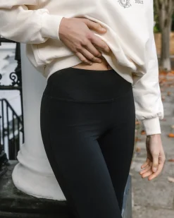 Soft + Stretch High-Rise Flared Leggings - Black
