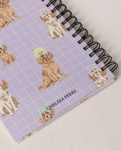 Spa Dogs Print Hardback Spiral Lined Notebook