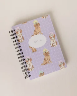 Spa Dogs Print Hardback Spiral Lined Notebook