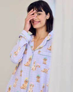Spa Dogs Print Long Pyjama Set