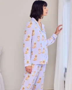 Spa Dogs Print Long Pyjama Set