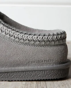 Suede Sheepskin Short Boot Slippers - Grey