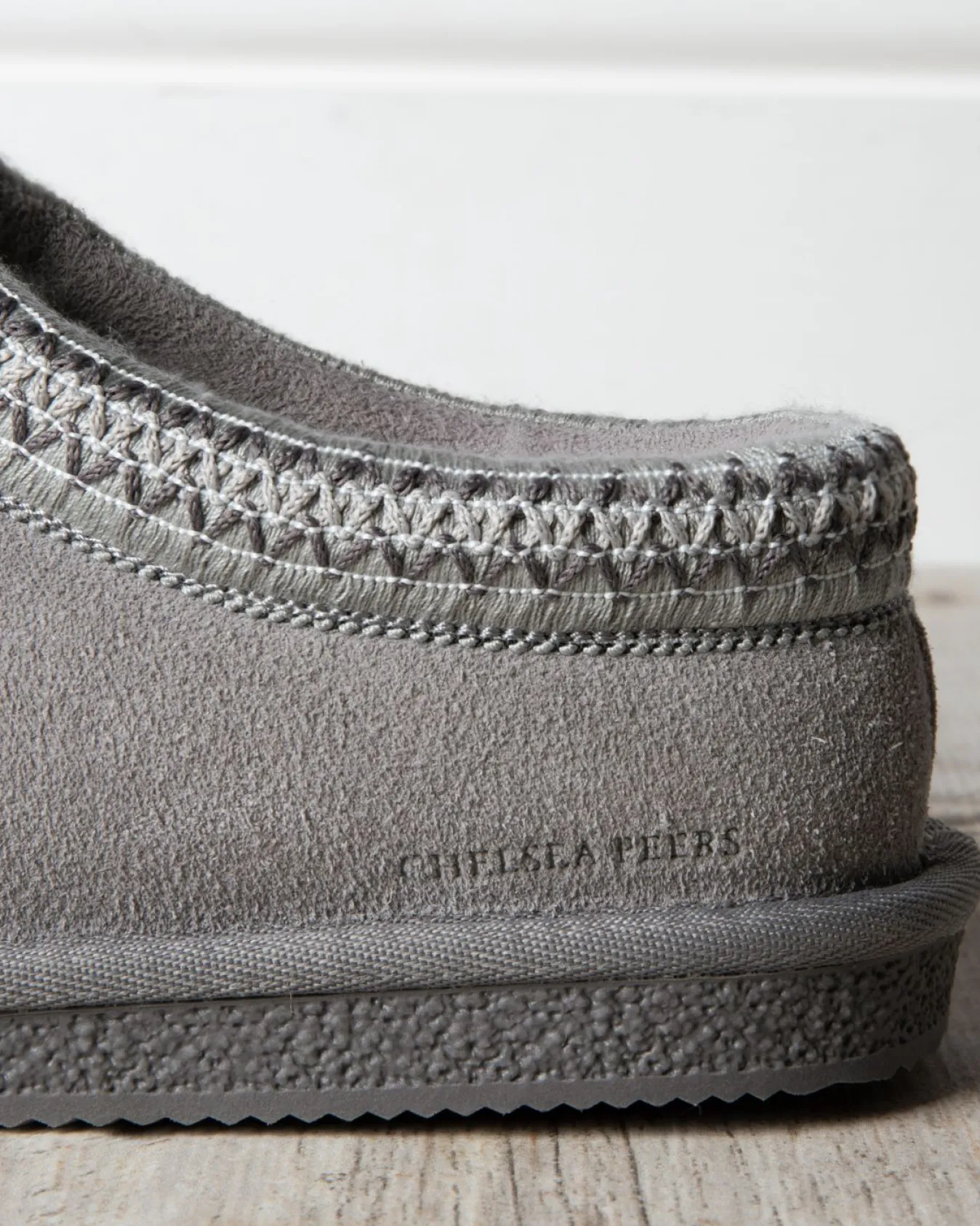 Suede Sheepskin Short Boot Slippers - Grey