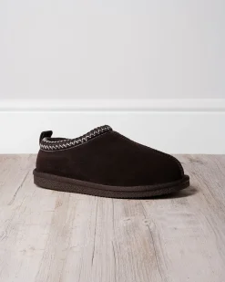 Suede Sheepskin Short Boot Slippers - Brown