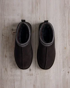 Suede Sheepskin Short Boot Slippers - Brown