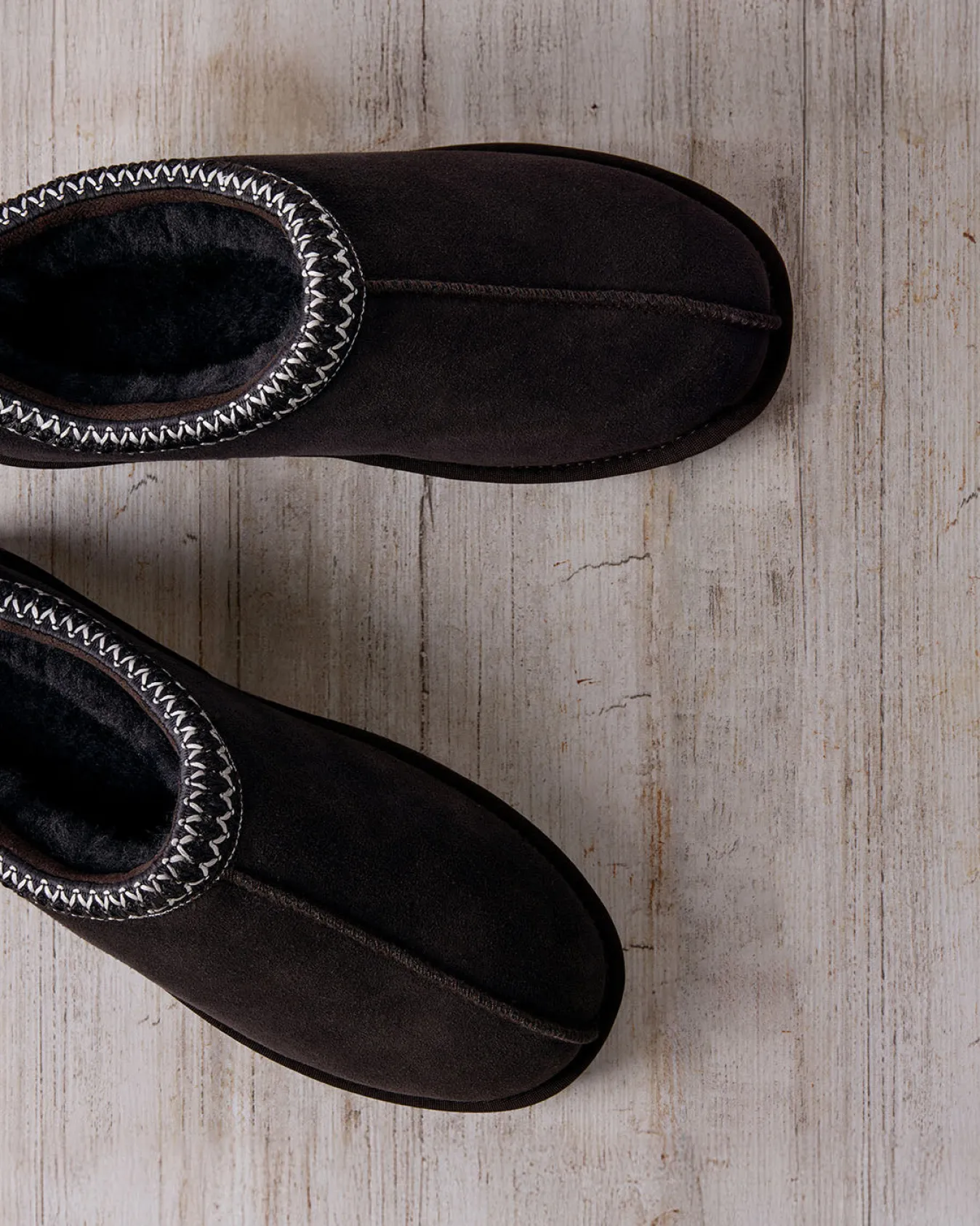 Suede Sheepskin Short Boot Slippers - Brown