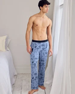 Supper Club Print Long Pyjama Bottoms
