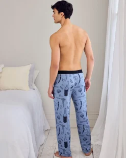 Supper Club Print Long Pyjama Bottoms