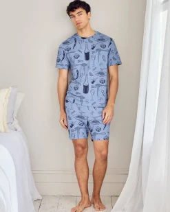 Supper Club Print Short Pyjama Set