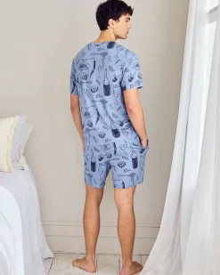 Supper Club Print Short Pyjama Set