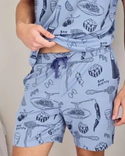 Supper Club Print Short Pyjama Set