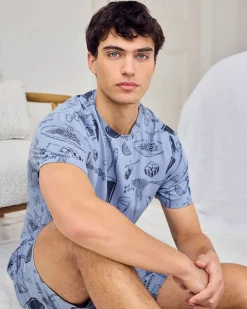Supper Club Print Short Pyjama Set
