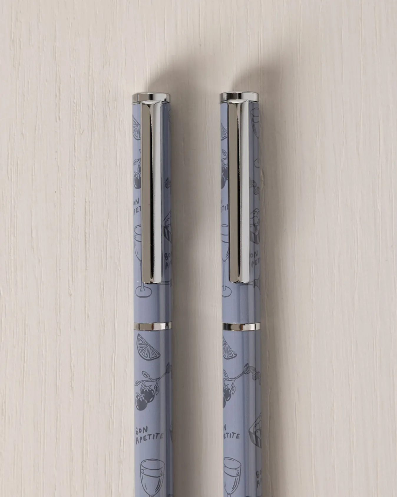 Supper Club Print Two Pack Boxed Pen Set - Blue