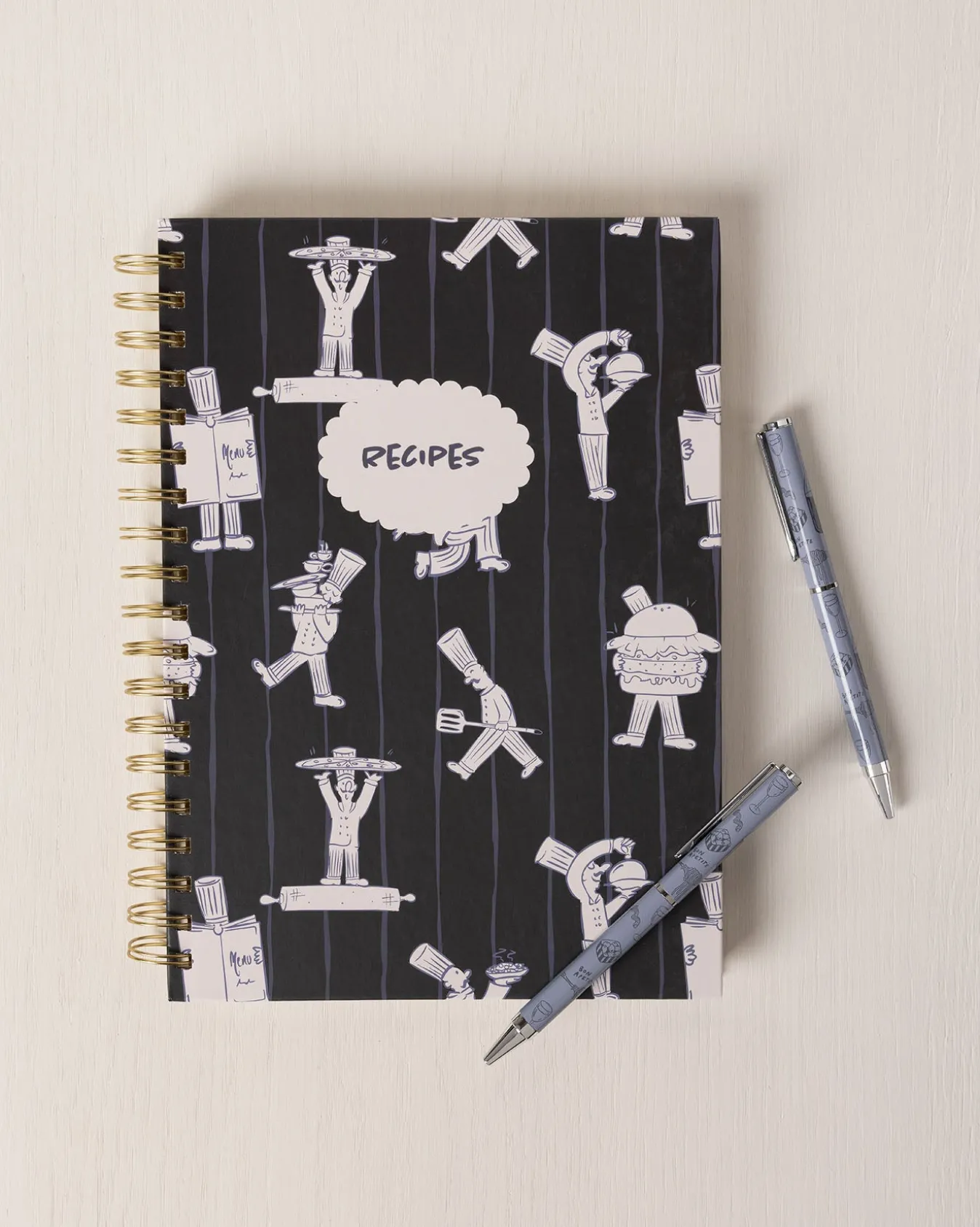 Supper Club Print Two Pack Boxed Pen Set - Blue