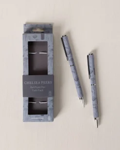 Supper Club Print Two Pack Boxed Pen Set - Blue