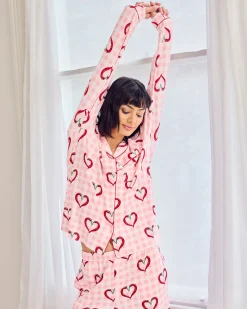 Tall Chilli Heart Print Long Pyjama Set