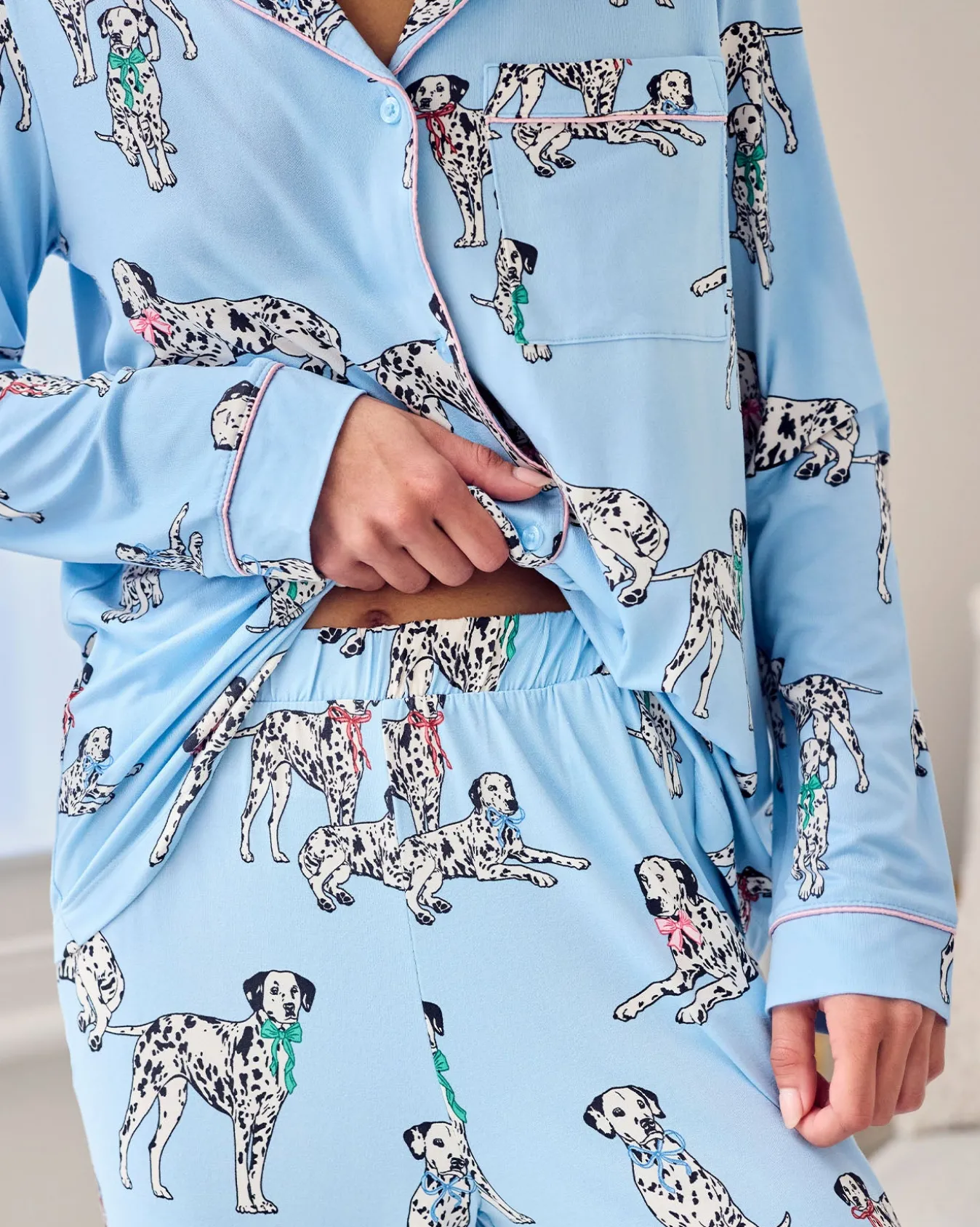 Tall Dalmatian Dogs Print Long Pyjama Set