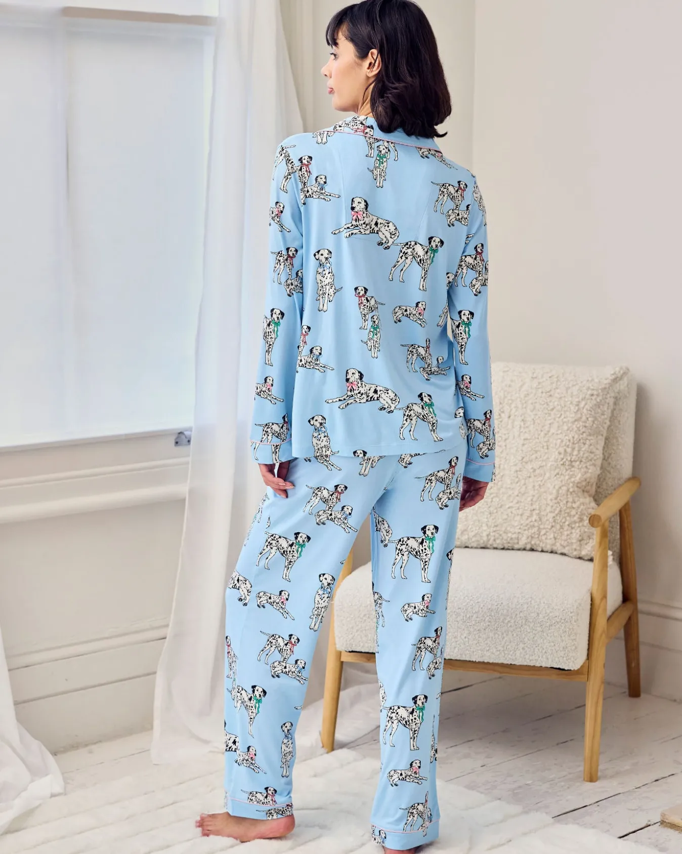 Tall Dalmatian Dogs Print Long Pyjama Set