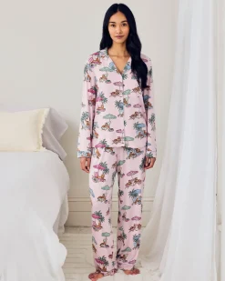 Tall TENCEL™ Modal Lounging Leopards Print Long Pyjama Set