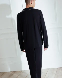 TENCEL™ Modal Button Up Long Pyjama Set - Navy