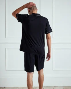 TENCEL™ Modal Button Up Short Pyjama Set - Navy