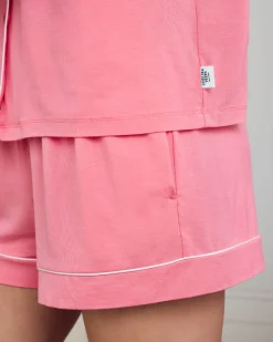 TENCEL™ Modal Button Up Short Pyjama Set - Pink
