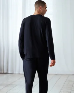 TENCEL™ Modal Crew Neck Long Pyjama Set - Navy
