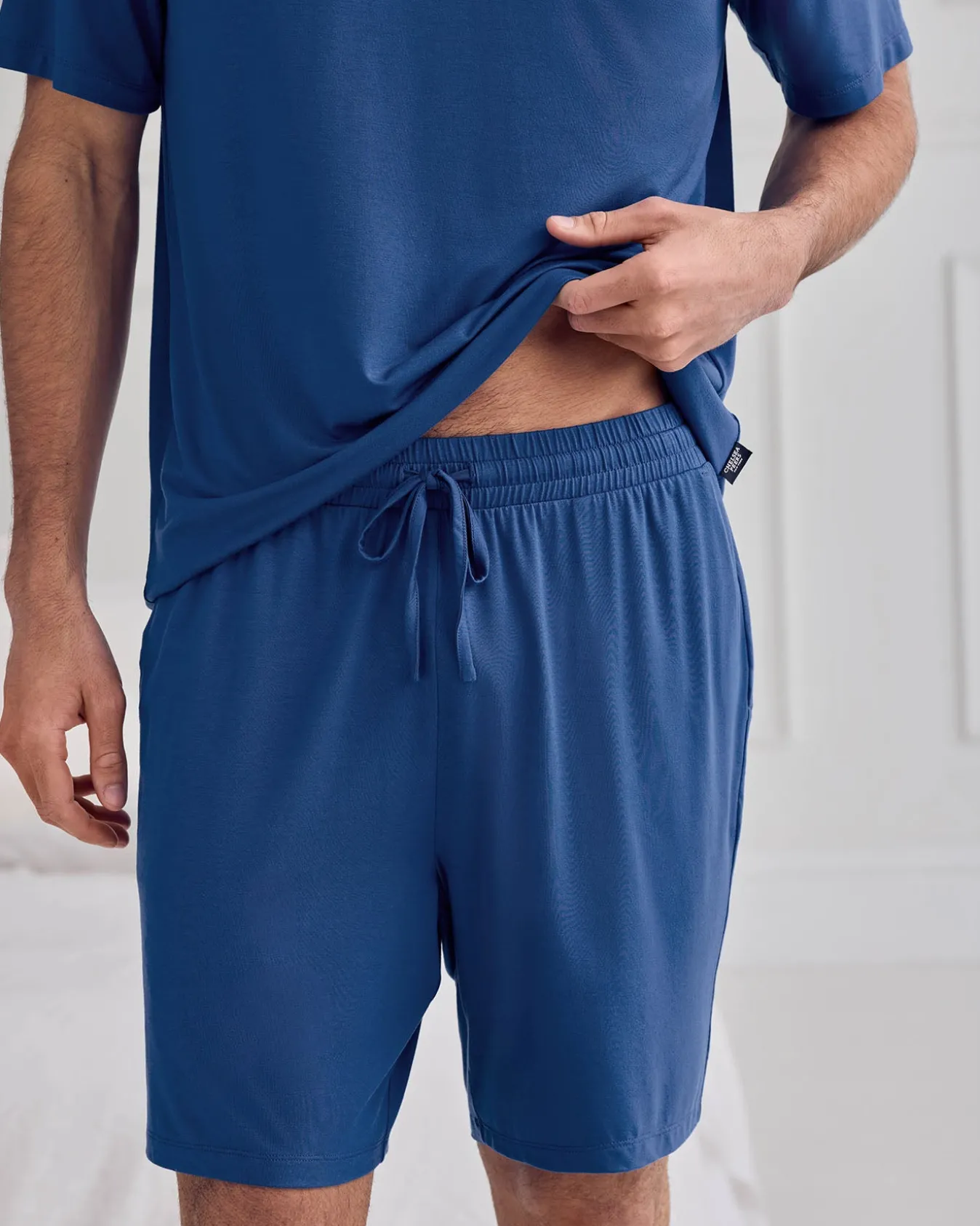 TENCEL™ Modal Crew Neck Short Pyjama Set - Royal Blue