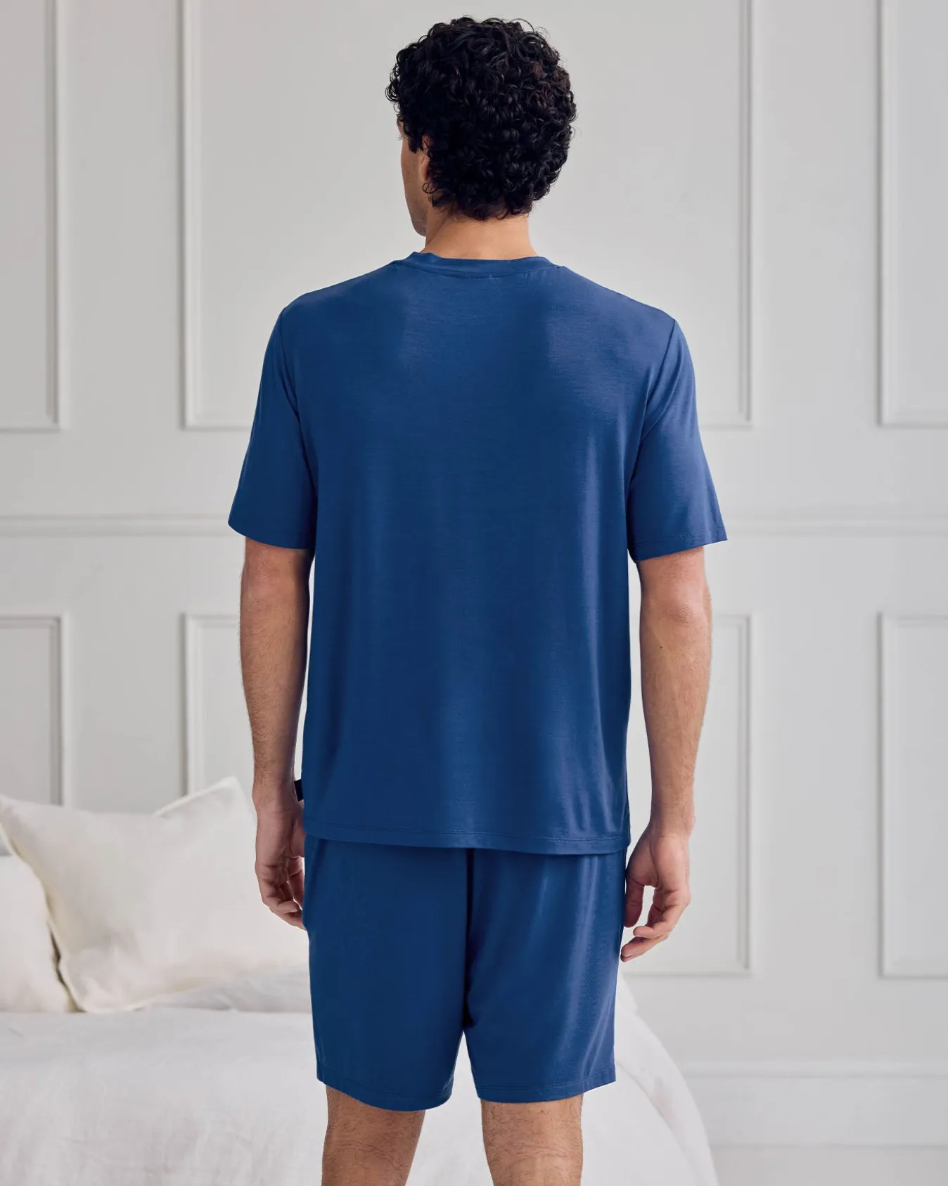 TENCEL™ Modal Crew Neck Short Pyjama Set - Royal Blue