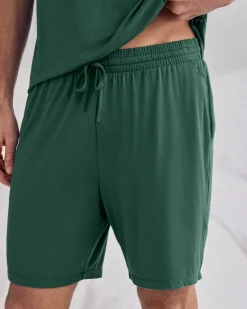 TENCEL™ Modal Crew Neck Short Pyjama Set - Green