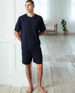 TENCEL™ Modal Crew Neck Short Pyjama Set - Navy