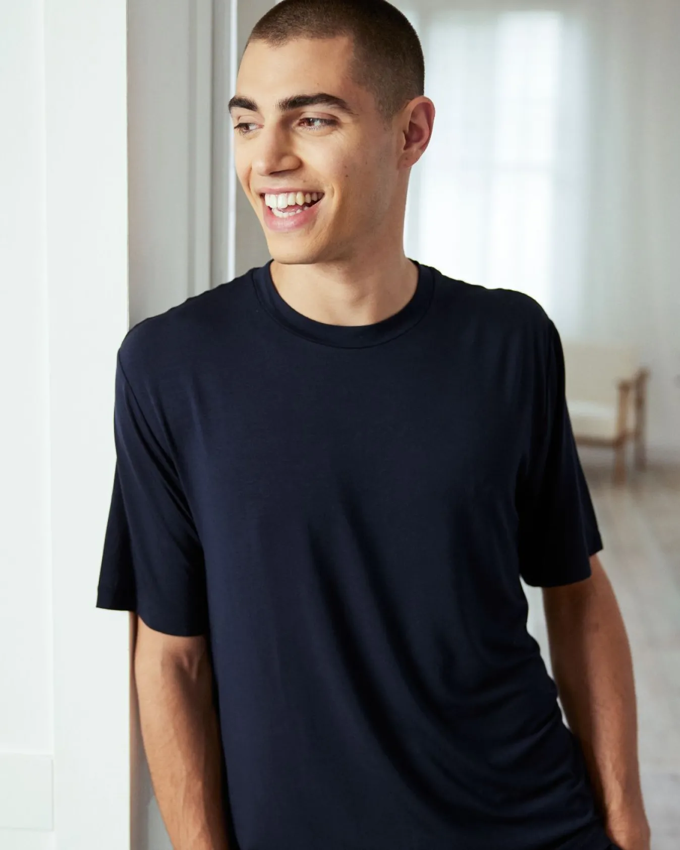 TENCEL™ Modal Crew Neck Short Pyjama Set - Navy