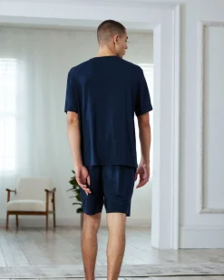 TENCEL™ Modal Crew Neck Short Pyjama Set - Navy