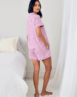 TENCEL™ Modal Flamingo Print Short Pyjama Set