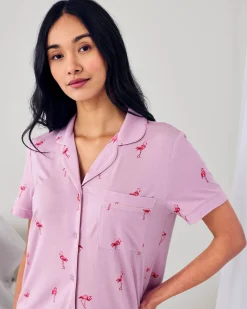 TENCEL™ Modal Flamingo Print Short Pyjama Set