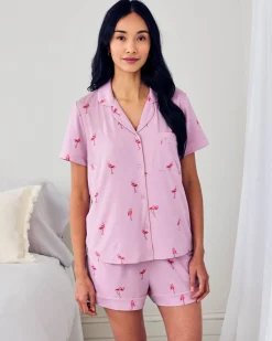 TENCEL™ Modal Flamingo Print Short Pyjama Set