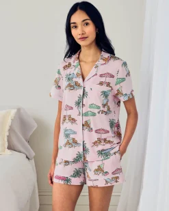 TENCEL™ Modal Lounging Leopards Print Short Pyjama Set